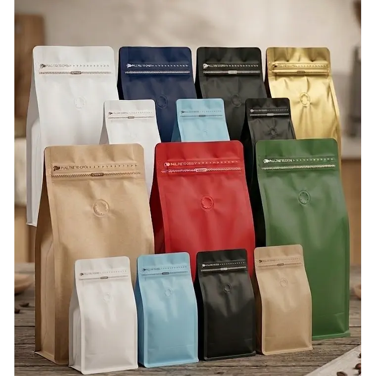 Muestras Bolsas para Café de Aluminio Colores 1