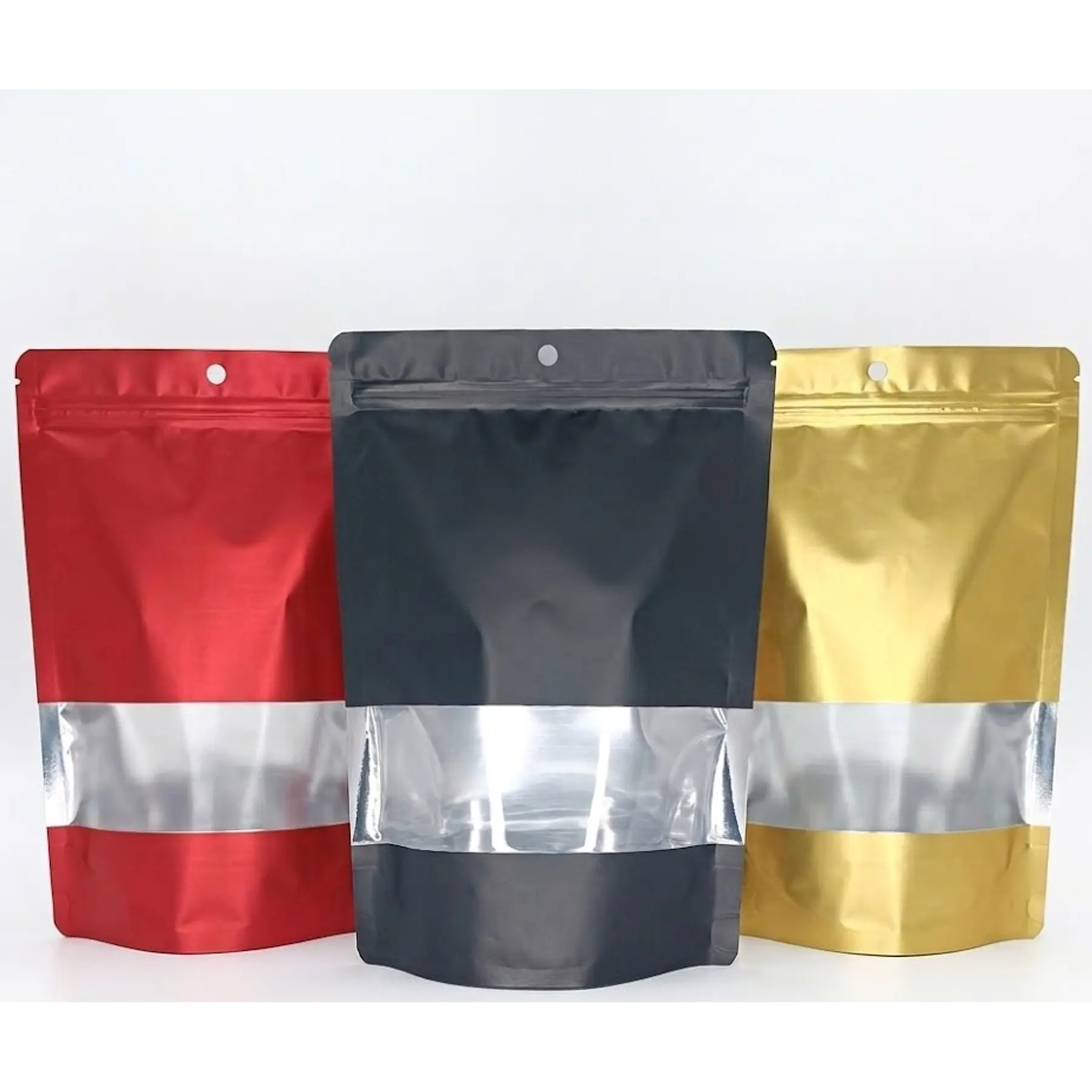 Muestras de Bolsas Aluminio Color con Ventana