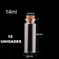 12 Mini Frascos 22x60 mm Vidrio Corcho 14 ml - Miniatura 2