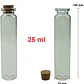 12 Mini Frascos 22x100 mm Vidrio Corcho 25 ml - Miniatura 1