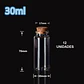 12 Mini Frascos 30x70 mm Vidrio Corcho 30 ml - Miniatura 2