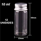 12 Frascos Vidrio 22x50 mm Tapa Rosca 10 ml - Miniatura 3