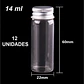 12 Frascos Vidrio 22x60 mm Tapa Rosca 14 ml - Miniatura 3