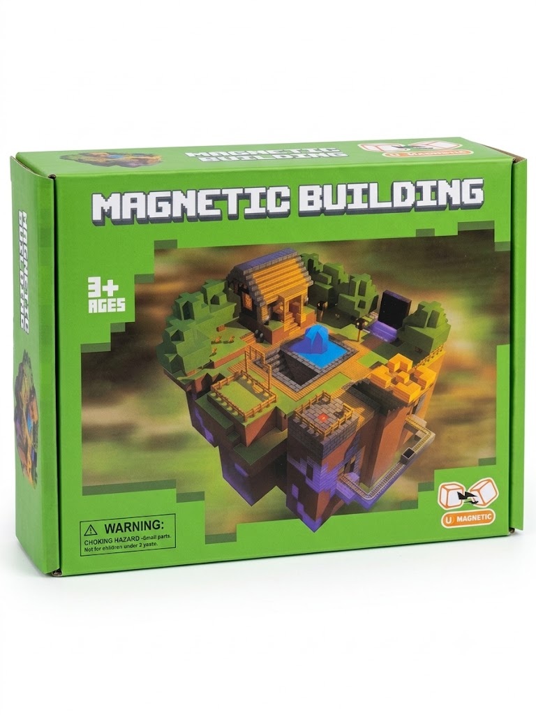 Set 75 Bloques De Construcción Magnéticos Minecraft