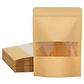 50 Bolsas papel Kraft 12x20x4 cm con ventana cierre hermético - Miniatura 2