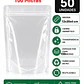 50 Bolsas Doypack 12x20x4 Cm 100 Micras Transparente Cierre Hermético  - Miniatura 1