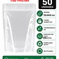 50 Bolsas Doypack 16x24x5 Cm 100 Micras Transparente Cierre Hermético  - Miniatura 1
