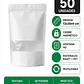 50 Bolsas Kraft 12x20x4 cm Blanco cierre hermético - Miniatura 1