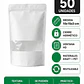 50 Bolsas Kraft Blanco 10x15x3 cm Con ventana Cierre Hermético - Miniatura 1