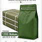 Embalaje 1200 Bolsas Metalizadas Color Verde 13x20x7 cm para 250 Grs. de Café - Miniatura 1