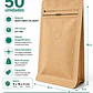 50 Bolsas Doypack 9x18x5 cm Kraft con Aluminio Y Válvula para 125 Grs. de Café - Miniatura 1
