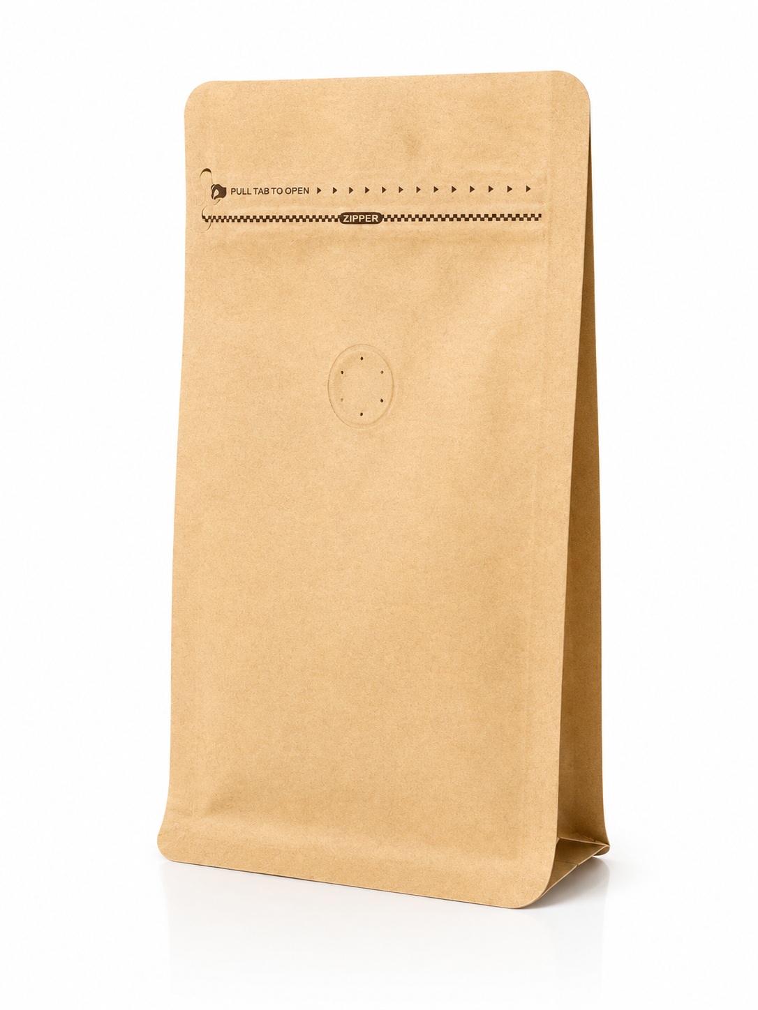 50 Bolsas Doypack 9x18x5 cm Kraft con Aluminio Y Válvula para 125 Grs. de Café