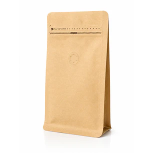 50 Bolsas Doypack 9x18x5 cm Kraft con Aluminio Y Válvula para 125 Grs. de Café