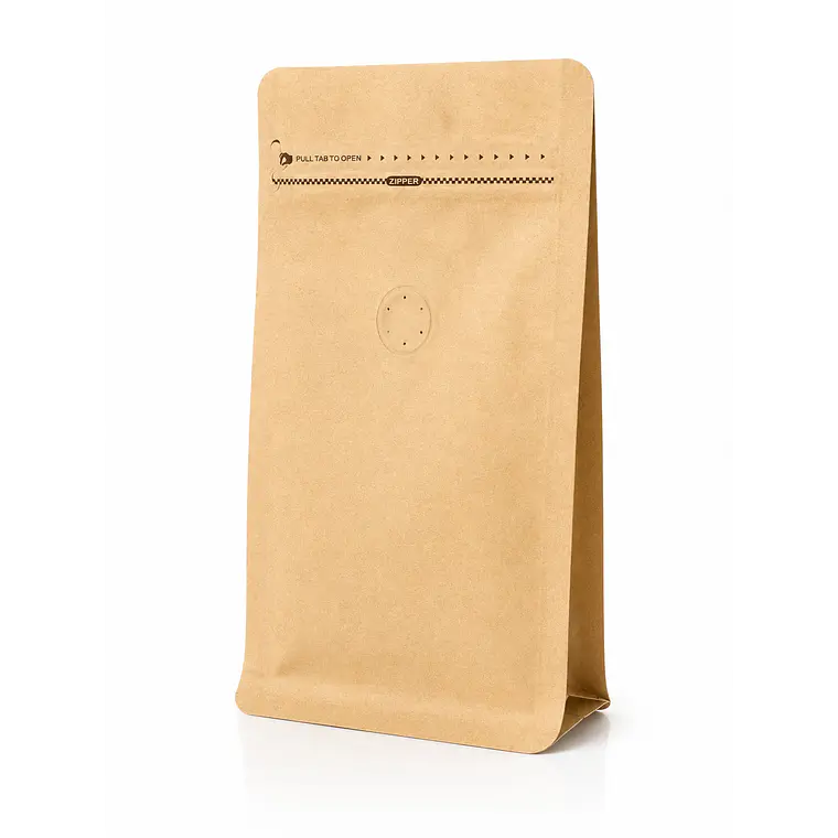 50 Bolsas Doypack 9x18x5 cm Kraft con Aluminio Y Válvula para 125 Grs. de Café 2