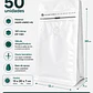 50 Bolsas Doypack 13x20x7 cm Metalizadas Color Blanco con Válvula para 250 Grs. de Café - Miniatura 1