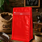 50 Bolsas Doypack 13x20x7 cm Metalizadas Color Rojo con Válvula para 250 Grs. de Café - Miniatura 3