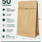 50 Bolsas Doypack 13x20x7 cm Kraft con Aluminio y Válvula para 250 Grs. de Café - Miniatura 1