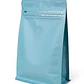 50 Bolsas Doypack 13x20x7 cm Metalizadas Color Celeste con Válvula para 250 Grs. de Café - Miniatura 2