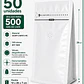 50 Bolsas Doypack 13x26x7 cm Metalizadas Color Blanco con Válvula para 500 Grs. de Café - Miniatura 1