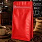 50 Bolsas Doypack 13x26x7 cm Metalizadas Color Rojo con Válvula para 500 Grs. de Café - Miniatura 3