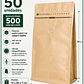 50 Bolsas Doypack 13x26x7 cm Kraft con Aluminio con Válvula para 500 Grs. de Café - Miniatura 1