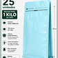 25 Bolsas Doypack 15x32x9,5 cm Metalizadas Color Celeste con Válvula para 1 Kg de Café - Miniatura 1