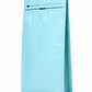 50 Bolsas Doypack 15x32x9,5 cm Metalizadas Color Celeste con Válvula para 1 Kg de Café - Miniatura 2