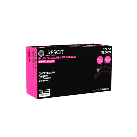 CAJA GUANTES NEGROS TRESOR TALLA M