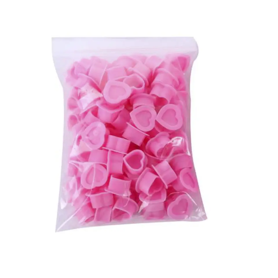 CUPS CORAZÓN ROSADO DE SILICONA 12MM. 100 Unds 1