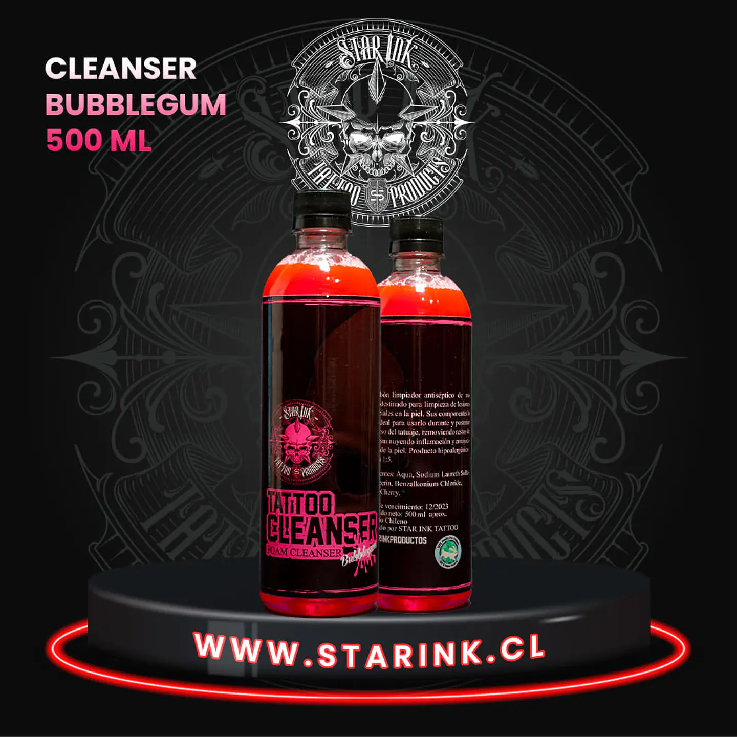 CLEANSER ROSADO STAR INK 500 ml. 1