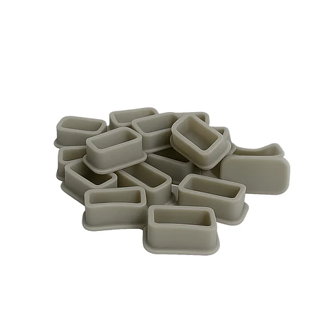 CUPS RECTANGULAR DE SILICONA GRIS 2X3CM 80unds.