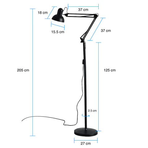 LAMPARA DE PIE PLEGABLE 12W