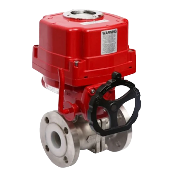 VALVULA DE BOLA FLANGES CON ACTUADOR ELECTRICO