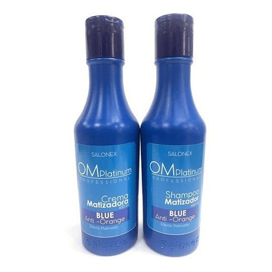 10 Shampoo Y Crema Matizadoras Violeta/azul/grafito 450ml Om