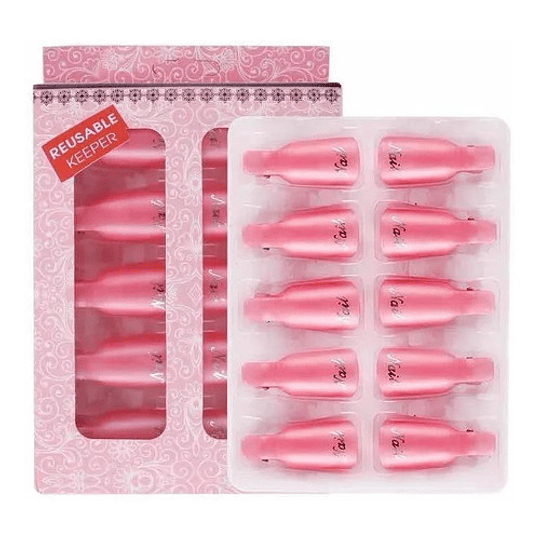 Set Pinzas + Papel Sin Pelusa Removedor Esmalte Perm Uv Gel