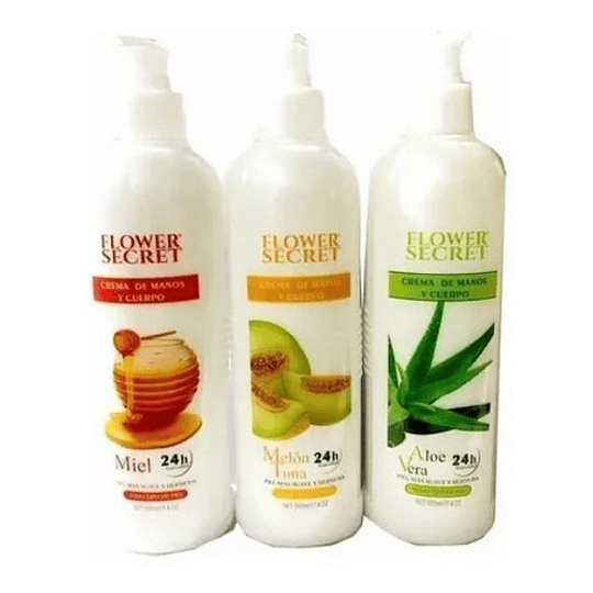 Pack 3 Crema Corporal Hidratante 500ml Miel / Melón / Aloe