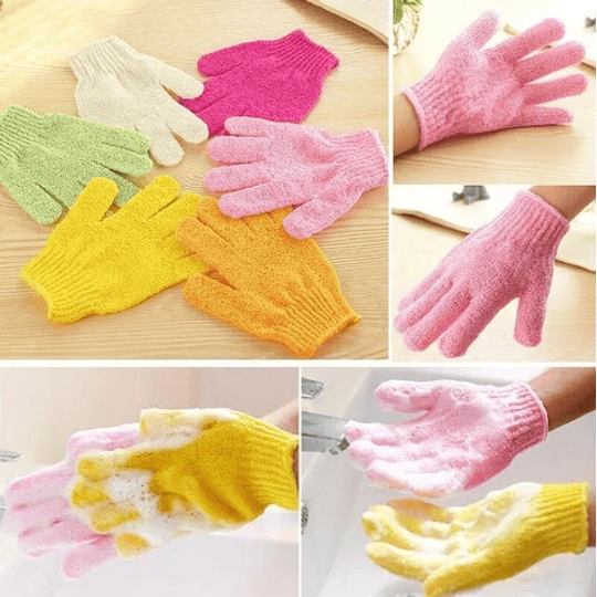 12 Guantes Exfoliantes Ducha Limpieza Desinfeccion