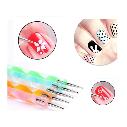 Set Puntero 5 Un. Nail Art Profesional Para Manicure Uñas