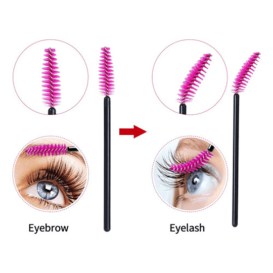 Cepillos Desechable Pestañas Y Cejas Aplicador 50pcs