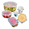 Set 6 Tapas De Silicona Adaptable Para Alimentos Reutilizabl