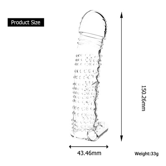 Mangas De Anillo Para Pene De Cristal Vibrador Para Hombre