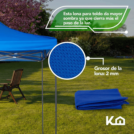 Toldo Plegable 3m X4.5m Metálico Antioxidable Con Lona