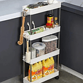 Estante Organizador Baño Y Cocina Con Ruedas 4 Niveles