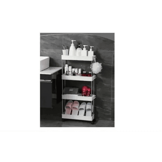 Mueble Organizador Baño/ Cocina Con Ruedas 4 Niveles