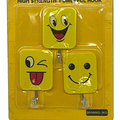 Ganchos Para Pared  X3 Percha Adhesivos Emoji