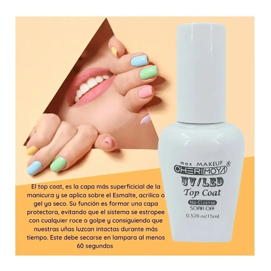 Top Coat /base Coat /primer Cherimoya Kit 3 Selecciones