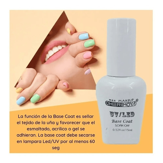 Top Coat /base Coat /primer Cherimoya Kit 3 Selecciones