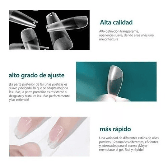 Uñas Tips Para Sistema Soft Gel  - 120pcs