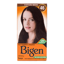 Kit Tintura Bigen  Tinte Para Cabello Tono 46 Castaño Medio Para Cabello