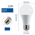 Pack 10 Ampolletas Led E27 15w Luz Fría 6500k Color Blanco